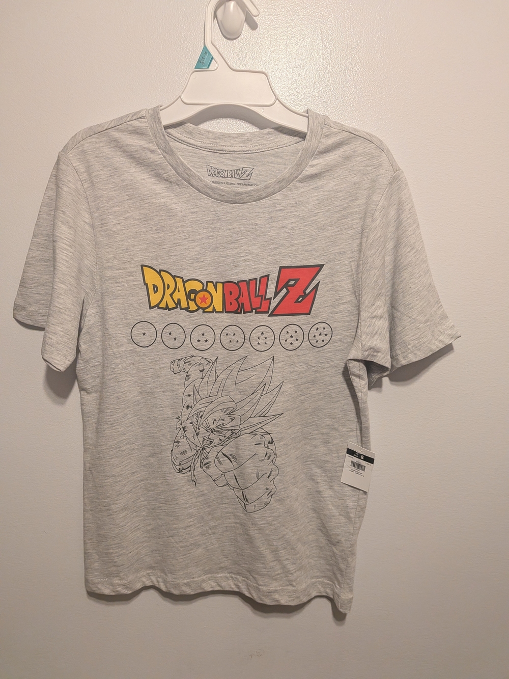 Dragon Ball Z Boys' Light Gray Graphic Tee